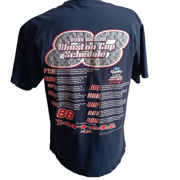 Vintage T-Shirt XL NASCAR Winston Cup 1990's 1999 Dale Jarrett Champion Blue - Picture 2 of 9